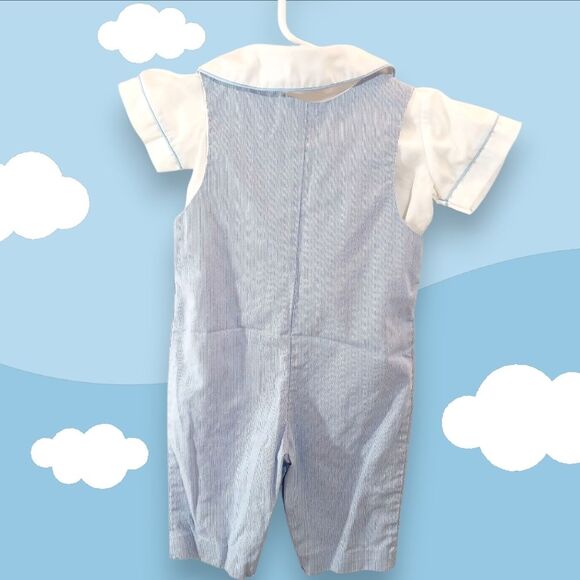 Vintage Embroidered Sailboat Baby Outfit - Picture 4 of 13